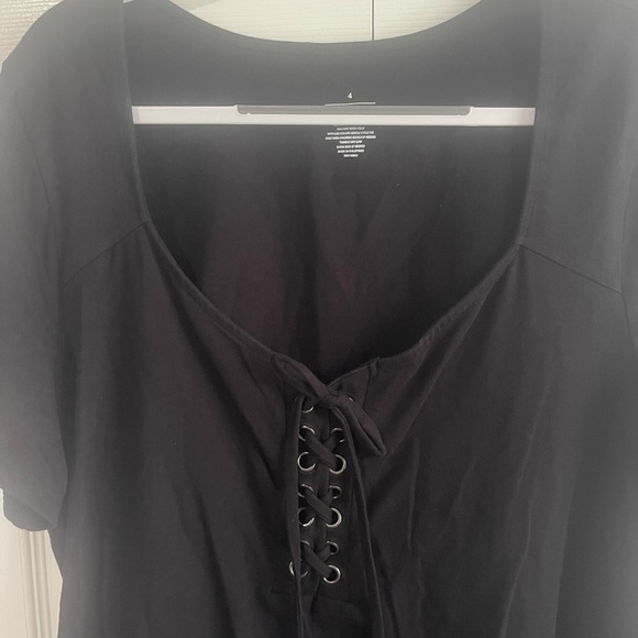 Torrid Foxy Lace-Up Short Sleeve Top - Picture 6 of 7